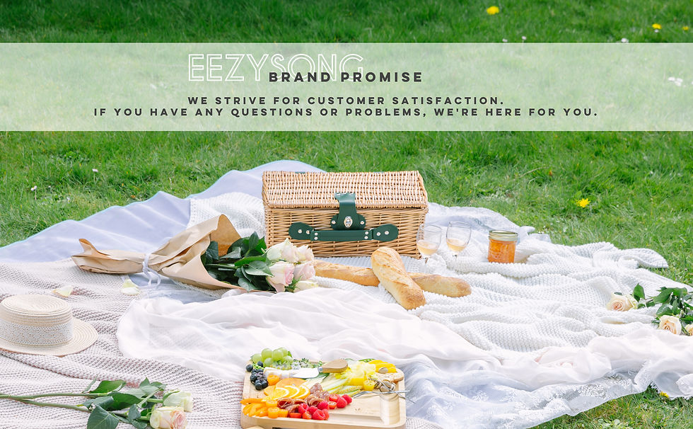 EEZYSONG Wicker Picnic Basket Set For 2